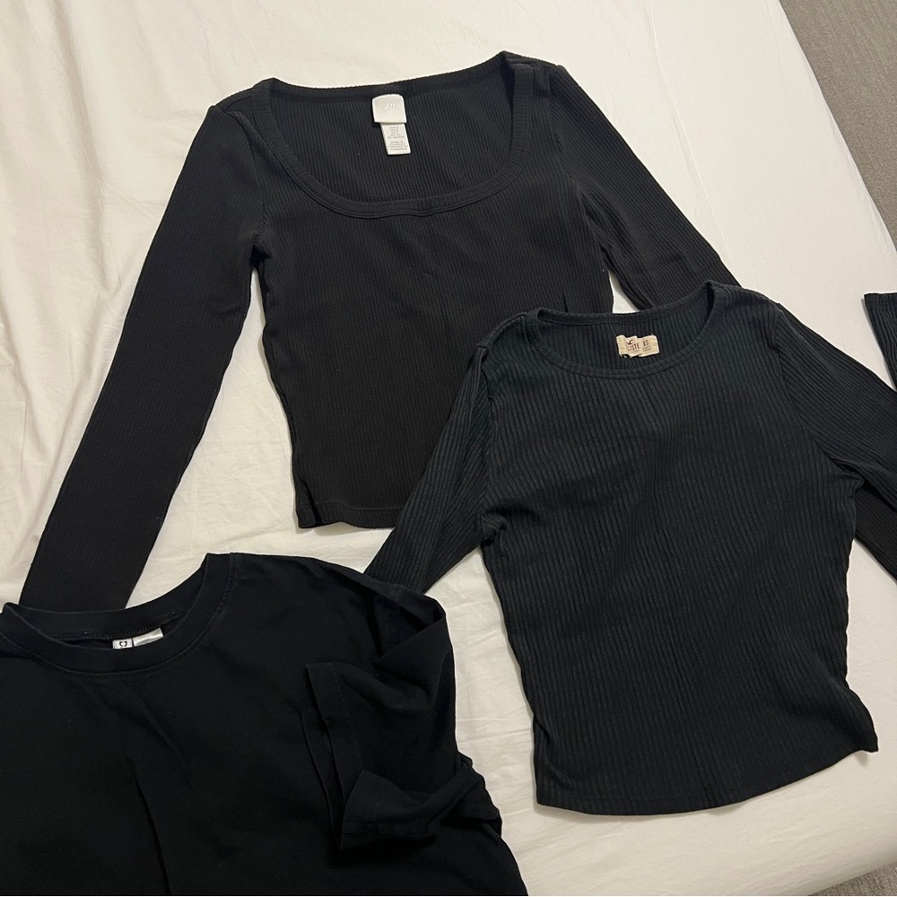 Set of 3: Basic Black Tops